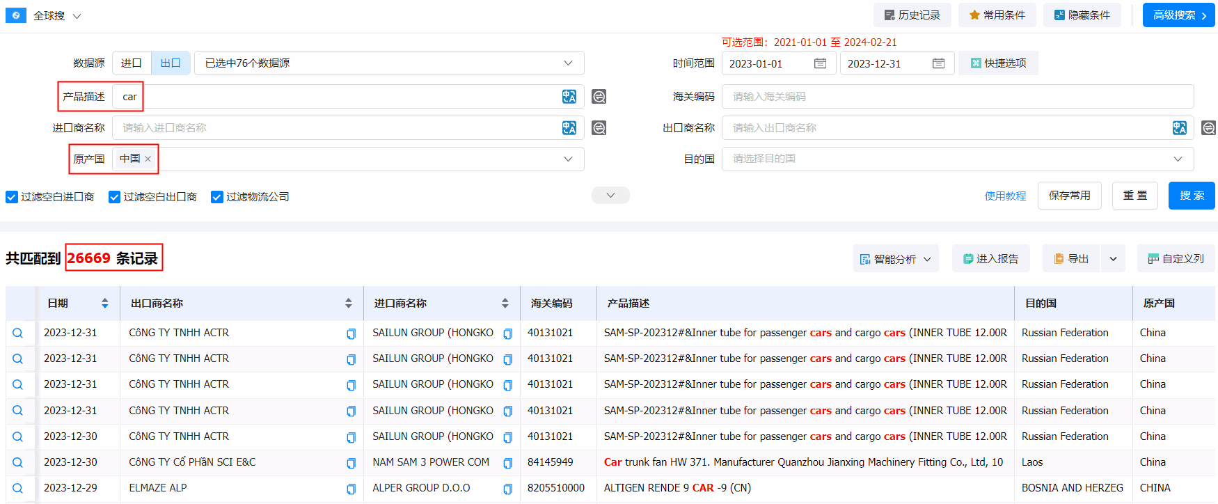 SG亚洲胜游海关数据,海关数据,中国出口海关数据